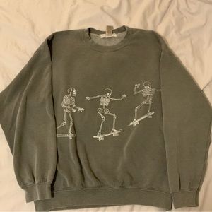 Project Social T Skateboard Skeletons Sweatshirt - Urban Outfitters